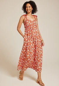 Band Of The Free Sweetheart Neck Midi Dress