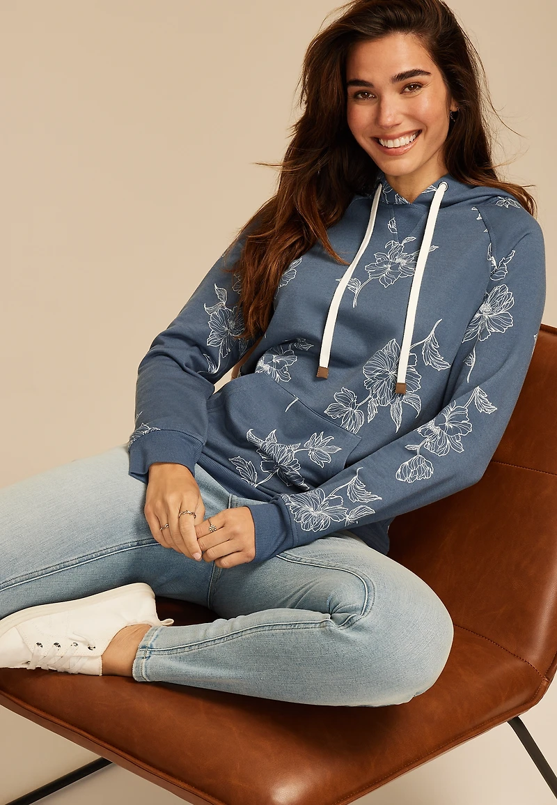 Homeward Placed Floral Hoodie