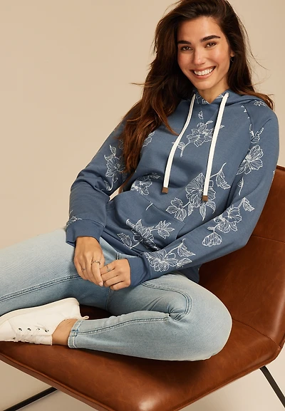 Homeward Placed Floral Hoodie