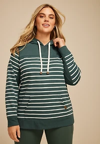 Plus Homeward Striped Hoodie