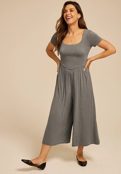 24/7 Scoop Neck Wide Leg Jumpsuit