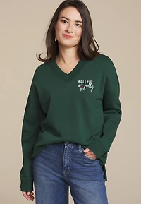 Willowsoft Holly Jolly Relaxed Fit Sweatshirt