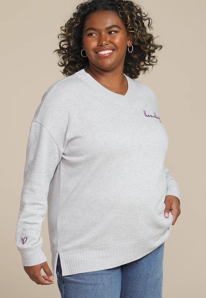 Plus Willowsoft Homebody Relaxed Fit Sweatshirt