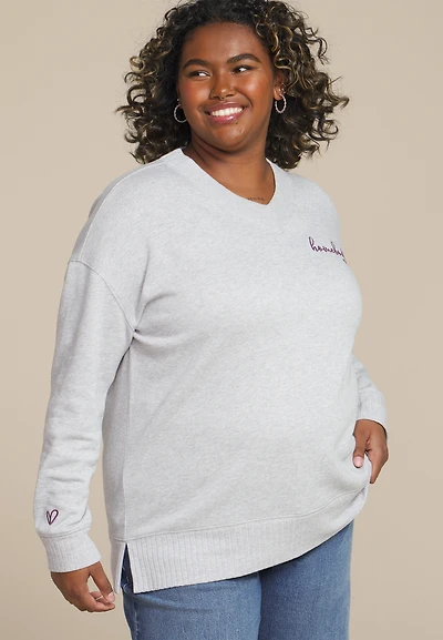 Plus Willowsoft Homebody Relaxed Fit Sweatshirt