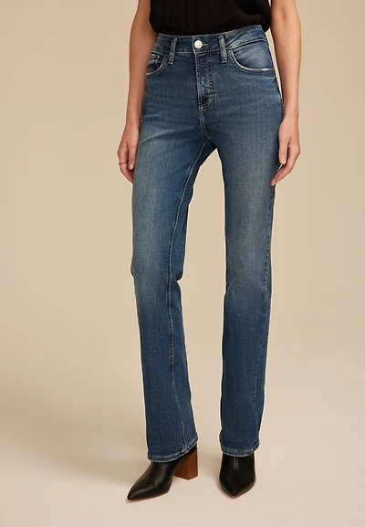 Silver Jeans Co.® Avery Curvy High Rise Border Stitch Slim Boot Jean