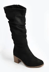 SuperCush Lydia Faux Suede Block Heel Tall Boot