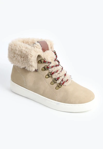 SuperCush Tori Sherpa Fold Over High Top Sneaker