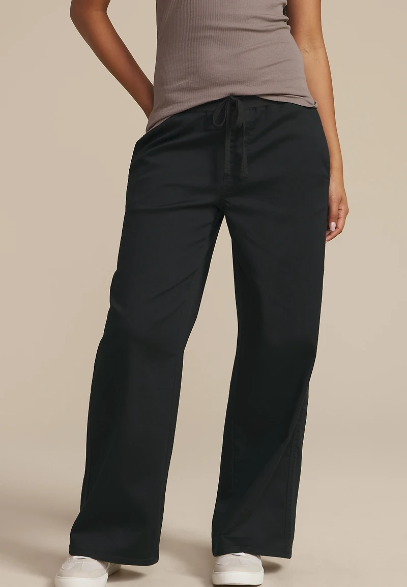 High Rise Pull On Wide Leg Pant