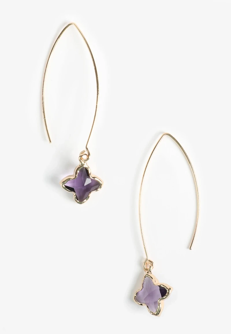 Amethyst Stone Drop Earrings