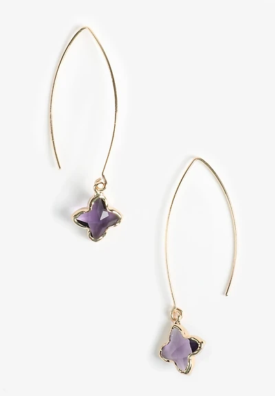 Amethyst Stone Drop Earrings