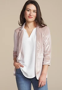 Metallic Velvet Blazer