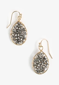 Clustered Bead Teardrop Earrings