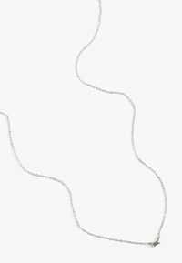 Silver Dainty Rectangle Pendant Necklace