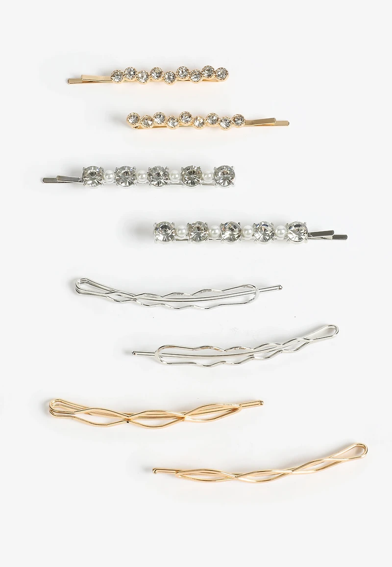 Mixed Metal Bobby Pin Set