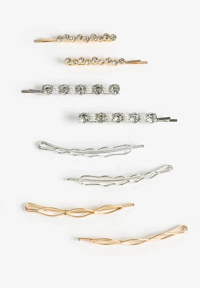 Mixed Metal  Bobby Pin Set 