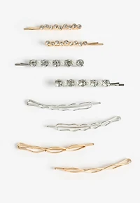 Mixed Metal  Bobby Pin Set 
