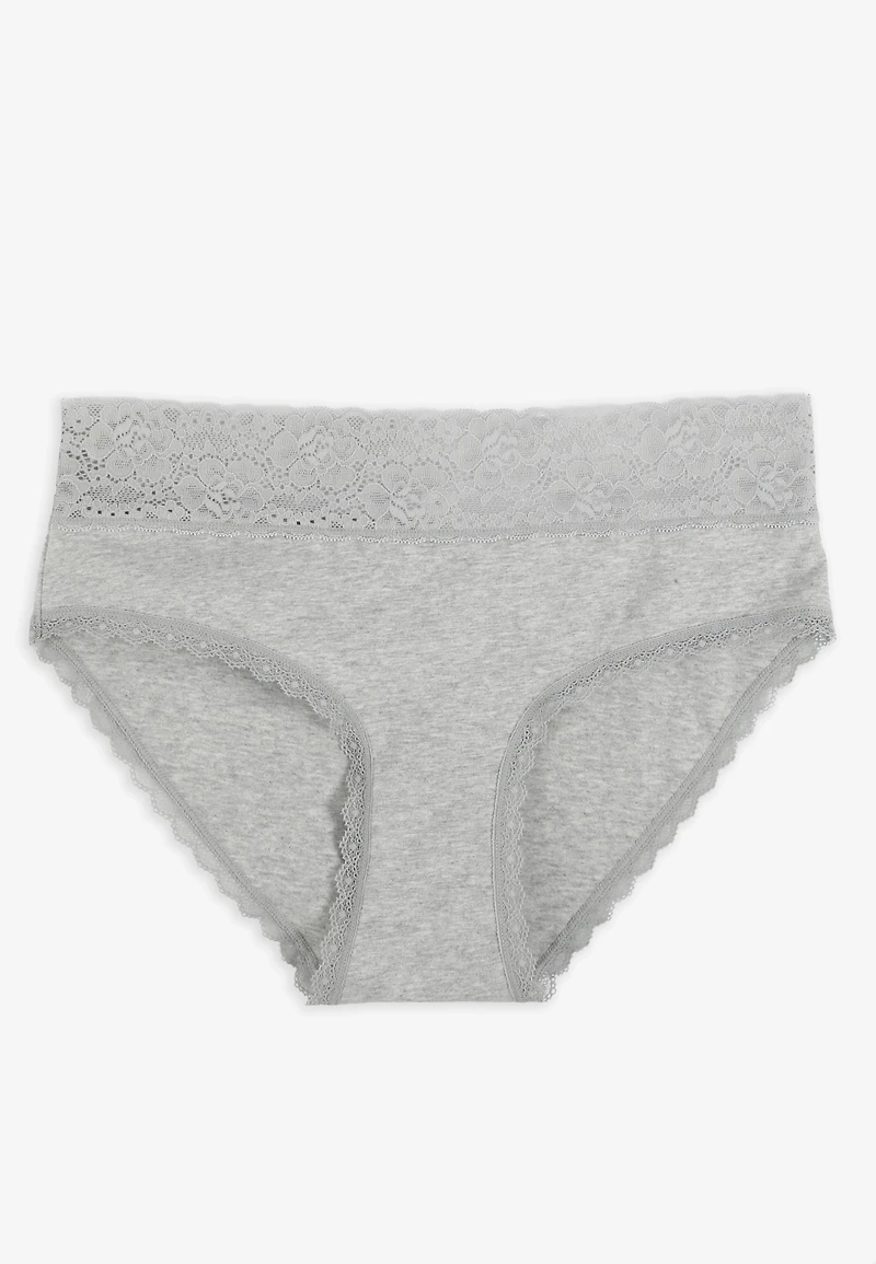 Simply Comfy Cotton Heathered Hipster Panty