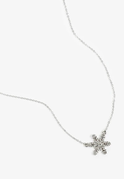 Silver Snowflake Necklace
