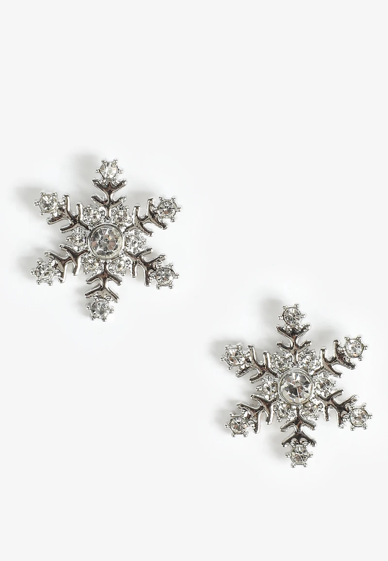 Silver Snowflake Earrings
