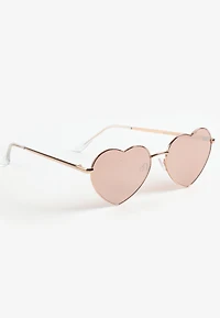 Rose Gold Heart Shaped Sunglasses