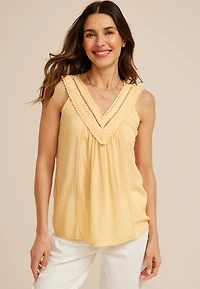 Crochet V Neck Tank Top