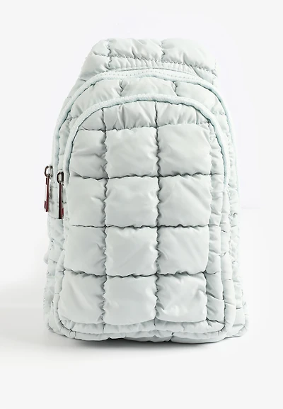 Quilted Nylon Puffer Sling Bag