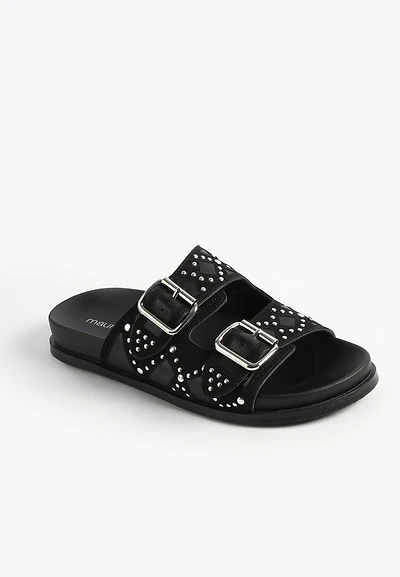 SuperCush Studded Two Band Footbed Sandal