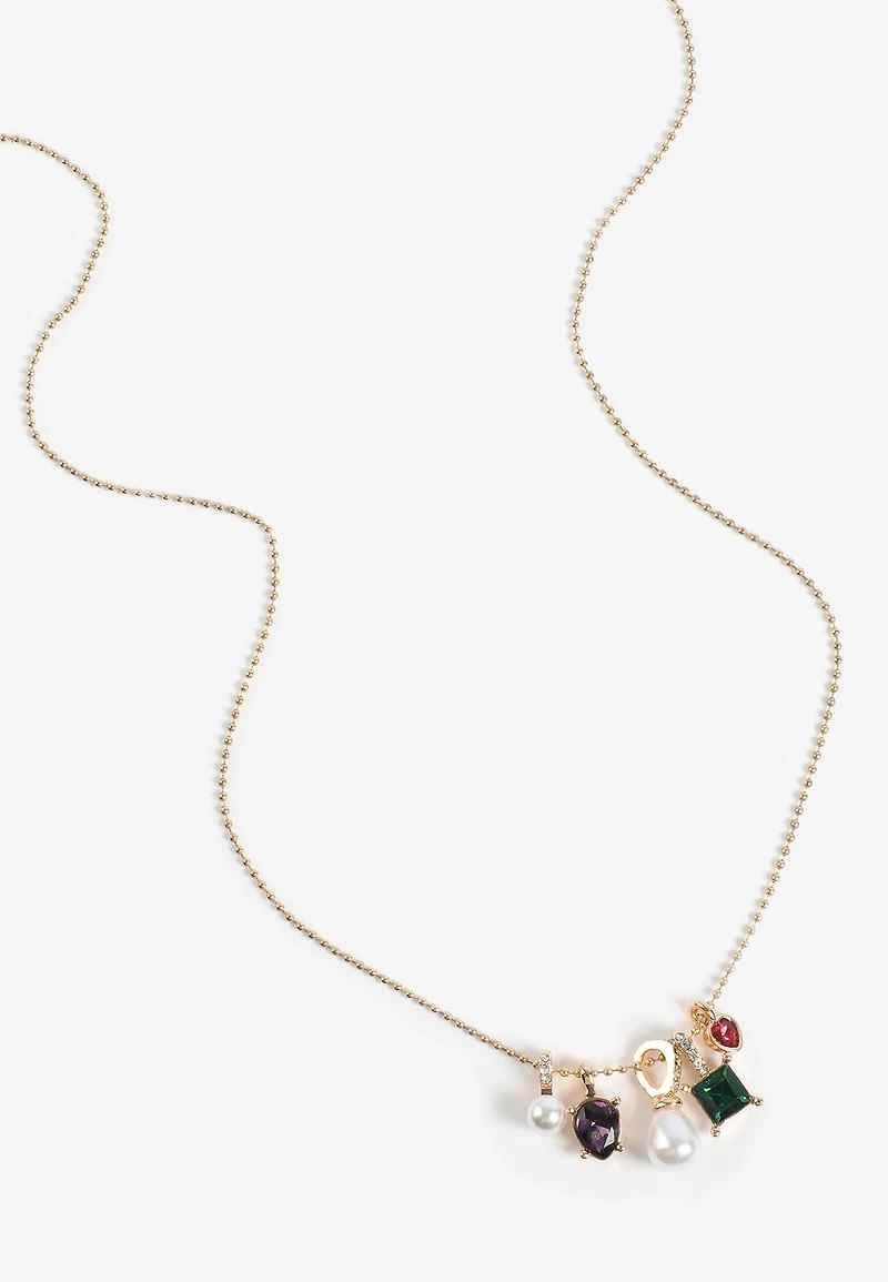 Gemstone Charm Necklace