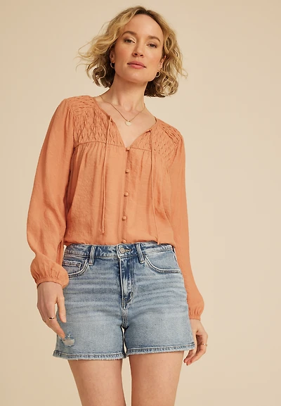 Flying Monkey™ High Rise Ripped Hem 3.5in Short