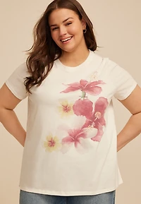 Plus Hibiscus Classic Fit Graphic Tee
