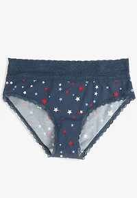 Simply Comfy Cotton Americana Stars Hipster Panty