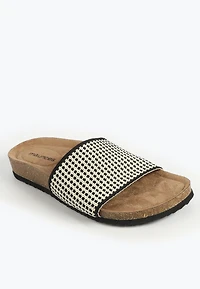 SuperCush Chloe Woven Micro Checkered Footbed Sandal