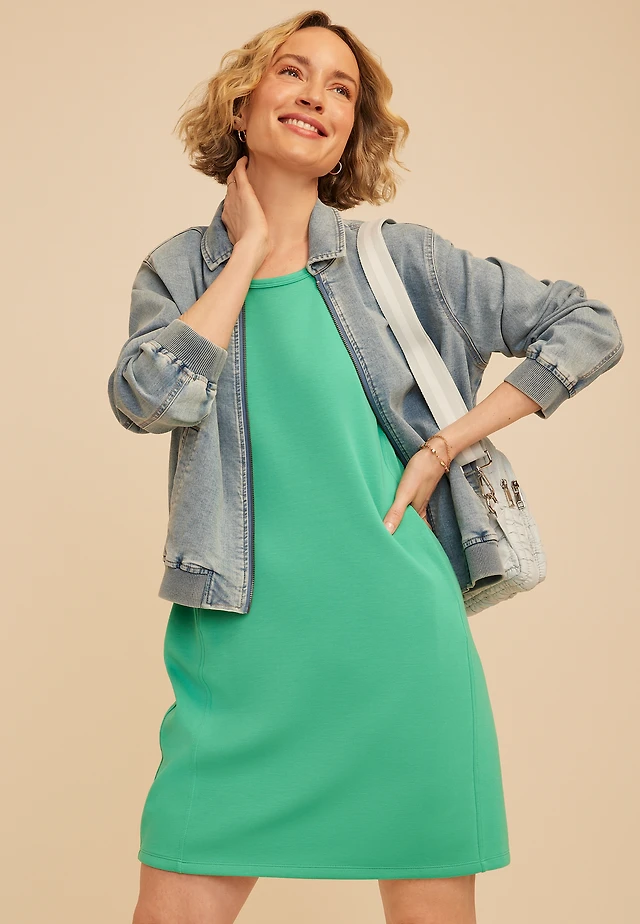 Cloud Scuba Knit Tank Dress