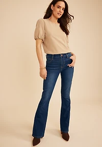 Everflex™ Dark High Rise Flare Jean
