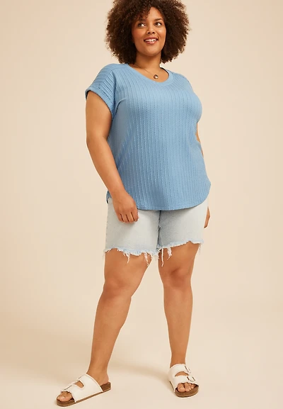 Plus 24/7 Berkley Texture Short Sleeve Tee