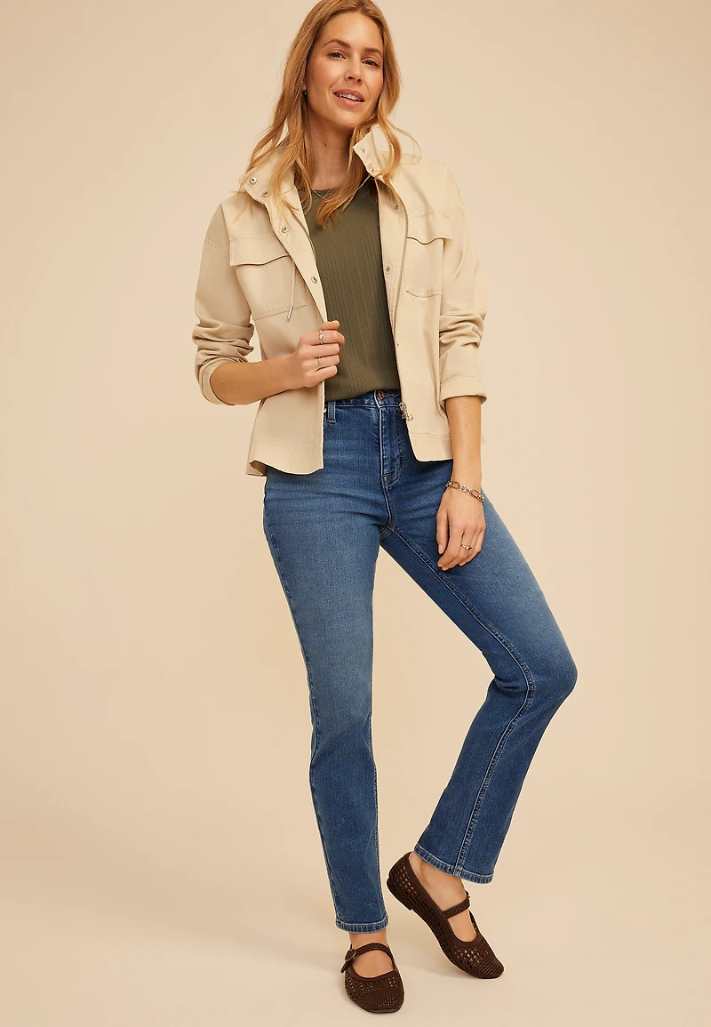 m jeans by maurices™ Classic High Rise Straight Jean