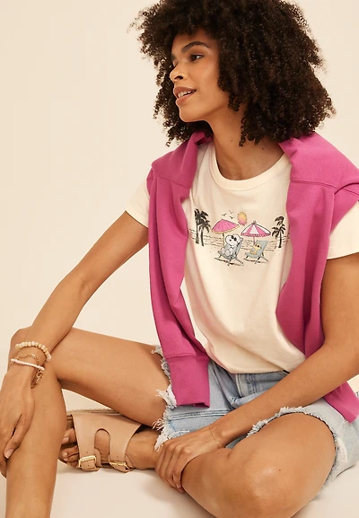 Peanuts Beach Classic Fit Graphic Tee