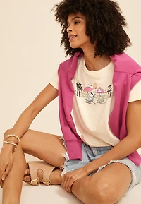 Peanuts Beach Classic Fit Graphic Tee