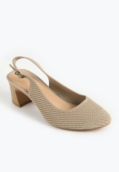 SuperCush Neutral Slingback Block Heel