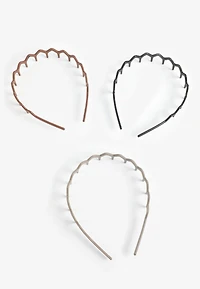 3 Pack Neutral Zig Zag Prong Headbands