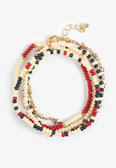 Americana Beaded Bracelet Set