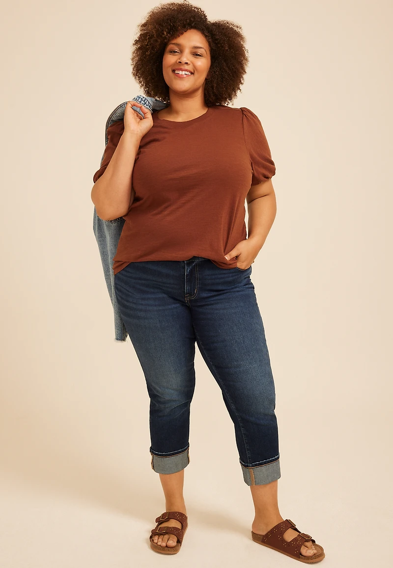 Plus 24/7 Bubble Sleeve Tee