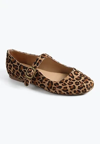 SuperCush Ivy Mary Jane Leopard Flat