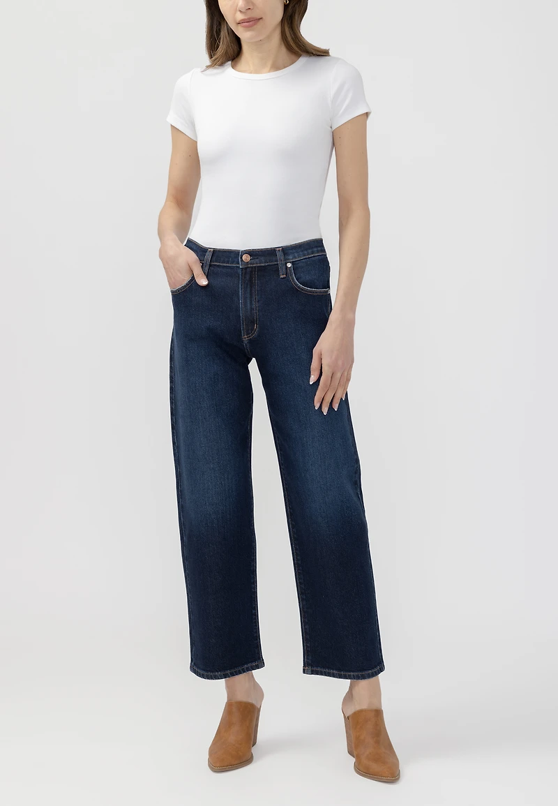 Silver Jeans Co.® Willow Mid Rise Relaxed Straight Jean