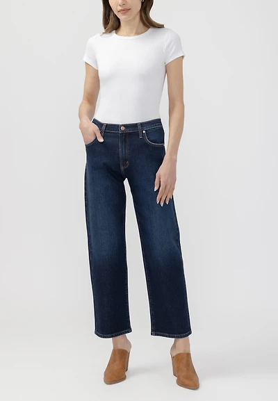 Silver Jeans Co.® Willow Mid Rise Relaxed Straight Jean