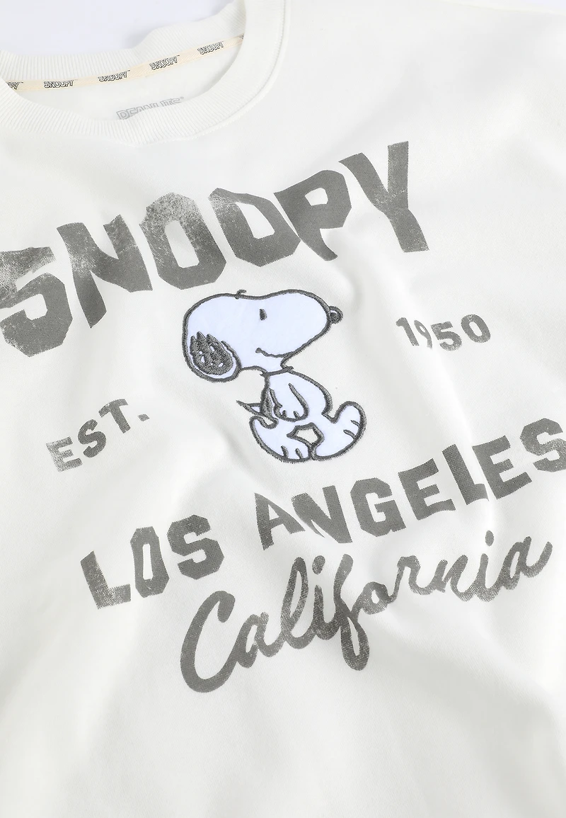 Plus Snoopy Varsity Sweatshirt