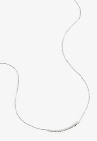 Everyday Layers Silver Rhinestone Bar Necklace