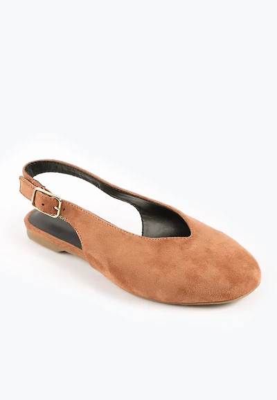 SuperCush Faux Suede Slingback Flat