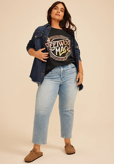 Plus Fleetwood Mac Oversized Fit Graphic Tee