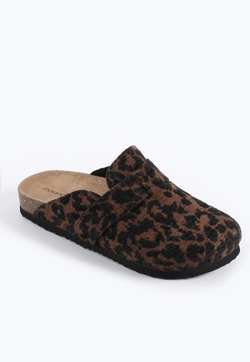 SuperCush Chloe Leopard Knit Footbed Clog